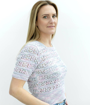 Vintage Womens Lace Top in Elements Urban Prints Knitting Pattern