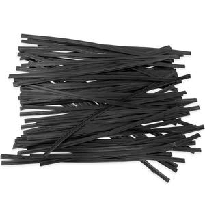 6" Black Plastic Twist Ties