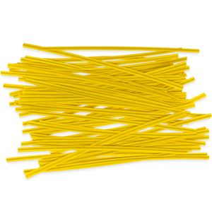 6" Yellow Plastic Twist Ties