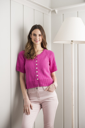 Ladies Vintage Short Sleeved Cardigan Knitting Pattern