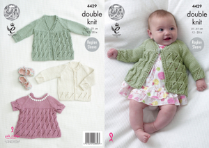 Coat, Top and Cardigan in King Cole Cottonsoft DK (4429)