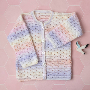 Cardigan in Cygnet Kiddies Kaleidoscope DK (CY1058) - PDF - Print at Home