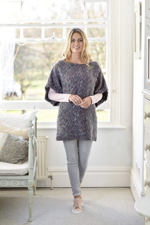 Women's Chunky Sideways Knitted Top Knitting Pattern