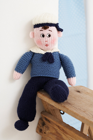 Vintage Sailor Doll Toy Knitting Pattern