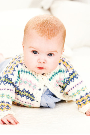 Baby Girls Fair Isle Cardigan Knitting Pattern