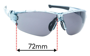 Sunglass Fix Replacement Lenses for Adidas AD08 Evil Eye Halfrim L - 72mm Wide