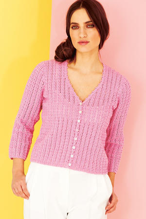 V-Neck Lace Cardigan Crochet Pattern