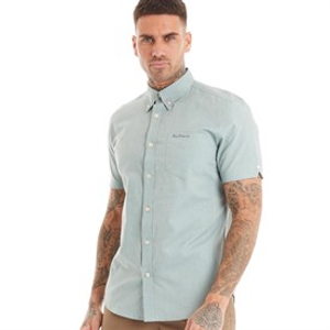 Ben Sherman Mens Short Sleeve Oxford Shirt Jade