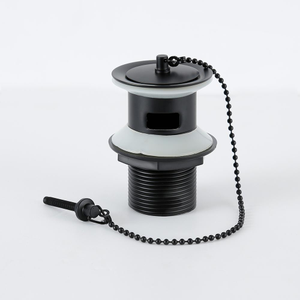 Milano Elizabeth - Traditional Slotted Basin Waste with Chain - Black