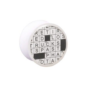 Blue Banana Acrylic Crossword Plug 4-22mm (White)