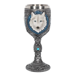 Nemesis Now Ghost Wolf Goblet - Silver Fantasy Gothic Chalice