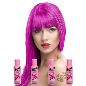 Crazy Color Pinkissimo Semi-Permanent Hair Dye 4 Pack 100ml