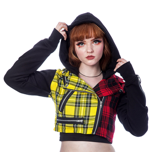 Chemical Black Velika Tartan Jacket - Goth Punk Hoodie
