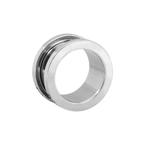 Blue Banana Surgical Steel Flesh Tunnel 3-24mm (Silver)