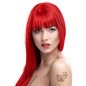Crazy Color Semi-Permanent Hair Dye 100ml (Fire Red)