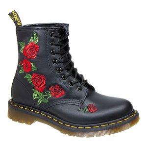 Dr Martens 1460 Vonda Roses Boots (Black/Red)