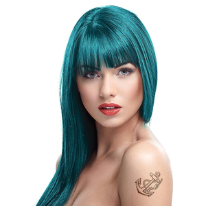 Crazy Color Semi-Permanent Peacock Blue Hair Dye 100ml - Cosmetics