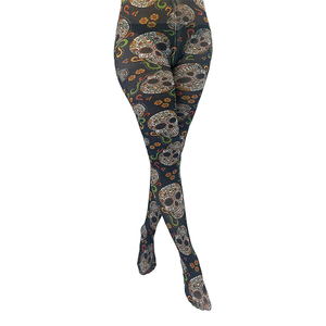 Pamela Mann Day of the Dead Tights - Gothic Tights & Alt Hosiery