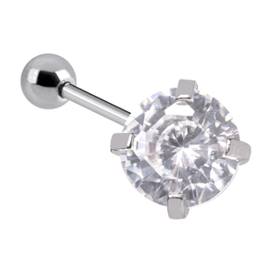 1.2mm Crystal Jewel Tragus Bar - Gem Ear Piercing Jewellery