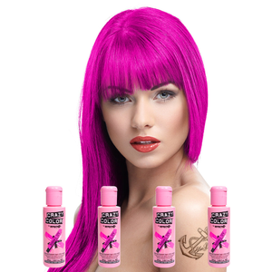 Crazy Color Semi-Permanent Hair Dye 4 Pack 100ml (Rebel UV)