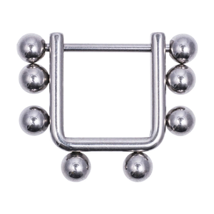 Blue Banana Silver Surgical Steel Balls 1.2mm Nipple Barbell