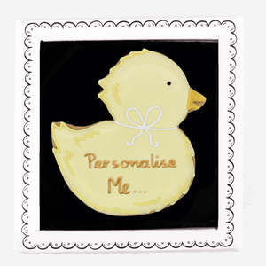 Personalised Baby Duck biscuit (Shops)