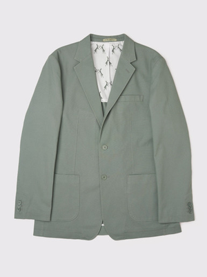 Sage Green Cotton Canvas Blazer