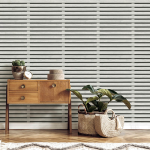 Fine Decor 3D Effect Wood Slats Black/Grey Wallpaper - FD43219