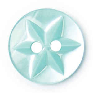 Milward Buttons - Size 12mm, Star Pattern, Green, Pack of 7