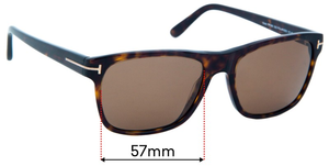 Sunglass Fix Replacement Lenses for Tom Ford Giulio TF698 - 57mm Wide