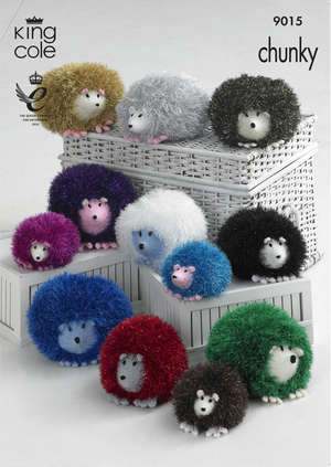 Hedgehogs in King Cole Tinsel Chunky and Dollymix DK (9015)