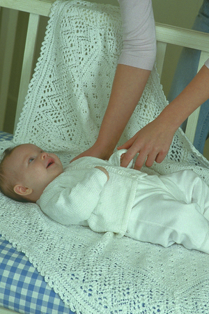 Classic Lace Baby Blanket Knitting Pattern