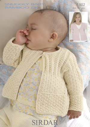 Cardigans in Sirdar Snuggly Baby Bamboo DK (1802)