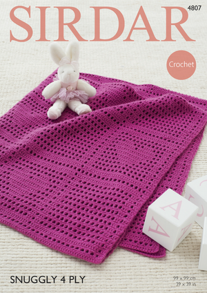 Blanket in Sirdar Snuggly 4 Ply (4807)