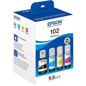 Epson 102 Original Ink Refill C13T03R640 Black, Cyan, Magenta, Yellow Multipack Pack of 4