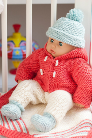 Baby Doll Jacket, Accessories And Blanket Set Knitting Pattern