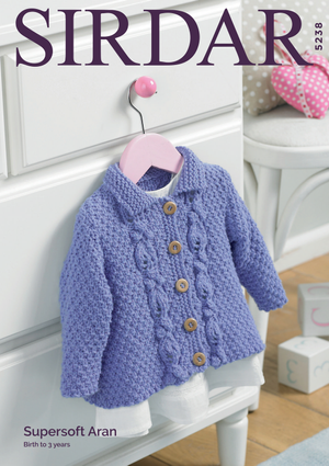 Jacket in Sirdar Supersoft Aran (5238)