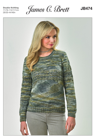 Sweater in James C. Brett Stonewash DK (JB474)