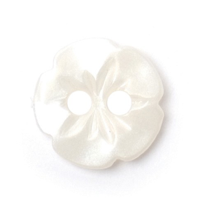Milward Buttons - Size 11mm, 2 Hole, Pearl White, Pack of 4