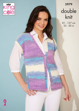 Waistcoat and Top in King Cole Tropical Beaches DK (5979)