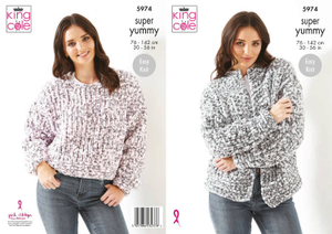 Sweater and Cardigan in King Cole Super Yummy (5974)