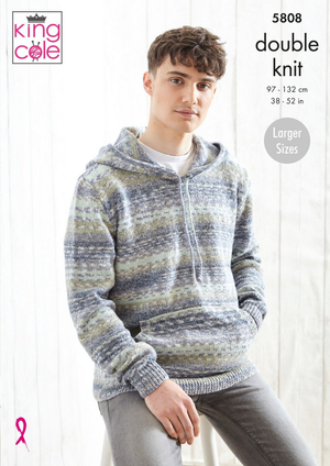 Hoodie and Cardigan in King Cole Drifter DK (5808)