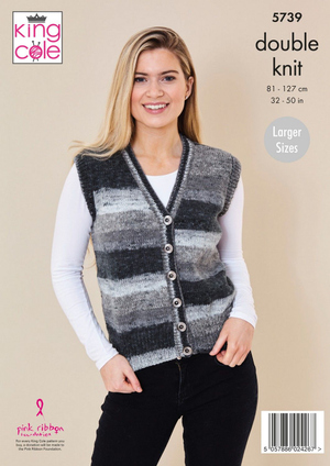Cardigan and Waistcoat in King Cole Bramble DK (5739)
