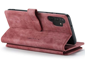 CaseMe Synthetic Leather Wallet Case with Zipper Pocket for Samsung Galaxy A04s - Blush