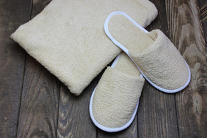 100% Cotton Terry Towelling Cotton Slippers