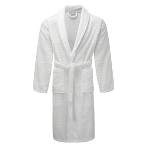 Premium 2in1 'Waffle Outer' 'Towelling Inner' 100% Cotton Dressing Gowns - Shawl Collar