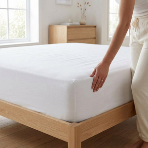 4 Foot Bed 68 Pick Polycotton Fitted Sheet - White