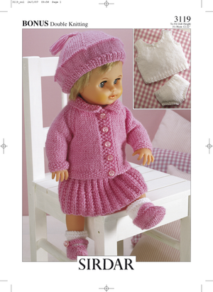 Doll's Outfit in Hayfield Baby Bonus DK (3119)