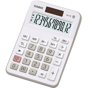 Casio Desktop Calculator MX-12B Digit Display White Percentage Calculation
