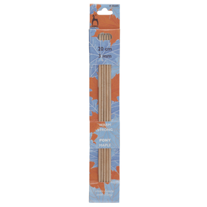 Pony Maple 20cm Double-Point Knitting Needles - Set of Five